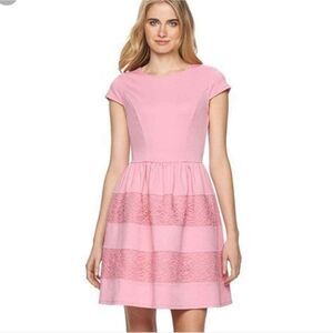 Lauren Conrad  Lace Fit and Flare Pink Mini Dress Size 6